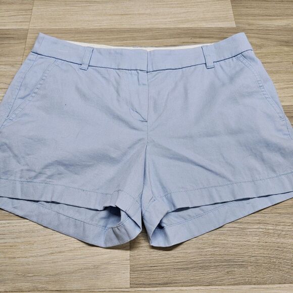 J. Crew Womens Blue Chino Shorts Size 6 Classic Preppy - Picture 2 of 9